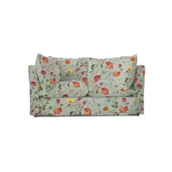 Coco 2 seater sofa with Self Piped Knife Edge cushion in Andrew Martin Wildwood Duck Egg - Hand Made in USA
