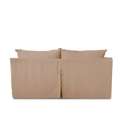 Coco 2.5 seater sofa with Self Piped Knife Edge cushion in Cotton Linen Rosedale - Hand Made in USA