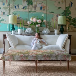 Coco Large Coffee Table in Andrew Martin Midsummer Stone - Hand Made in USA
