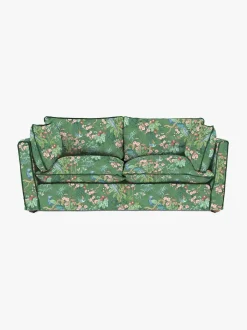 Cocobella 2.5 Seater Sofa in Belleville Juniper with Pine Velvet Trim - Hand Made in USA