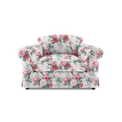 Salthrop Small Sofa with Big Back Cushions in English Garden Classic Rose - Hand Made in USA