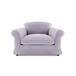 Salthrop Small Sofa with Big Back Cushions in Cotton Linen Sea Salt - Hand Made in USA
